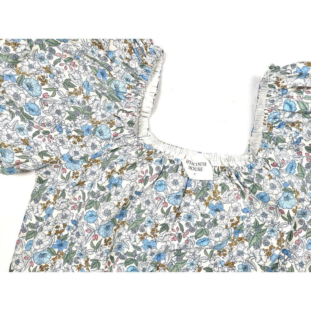 Tuckernuck‎ Hyacinth House Size Small Blue Floral Maxi Tiered Dress Womens